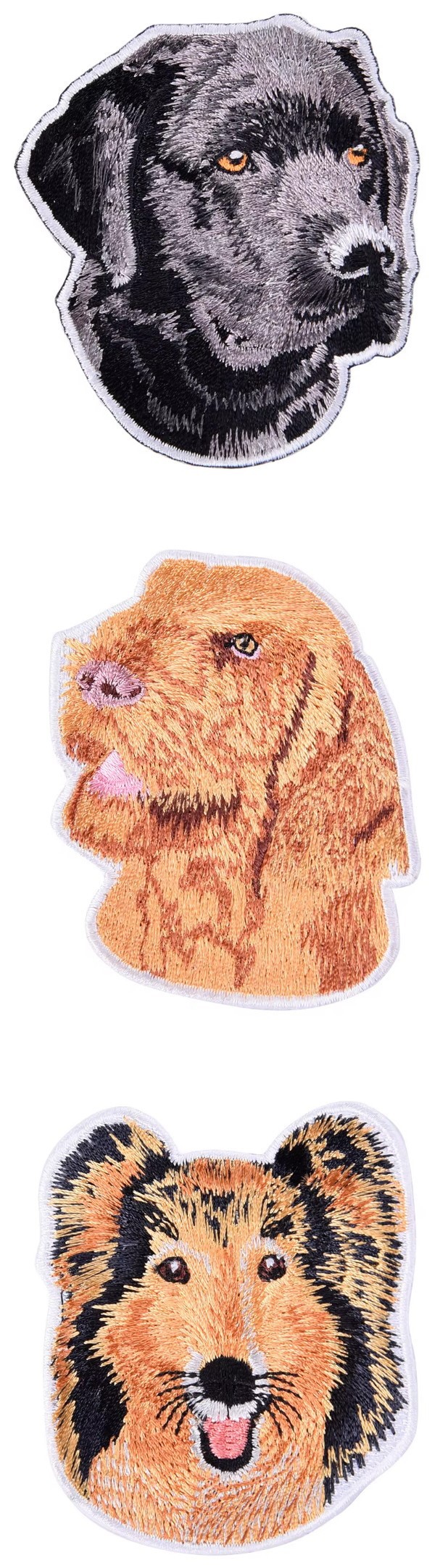 Wholesale custom embroidered patches packed in opp bags for garment accessories buyers Wholesale custom embroidered patches packed in opp bags for garment accessories buyers